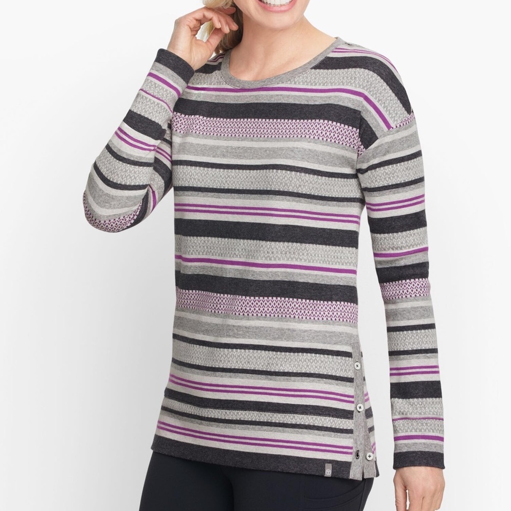 Talbots Striped Long Sleeve Top 100% cotton